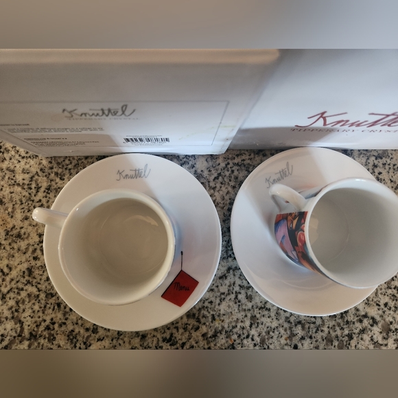 Knuttel Tipperary Crystal set 2 espresso cup and saucer - Picture 2 of 3